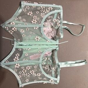 NWT Floral Puff Daisy Bustier Savage By Fenty